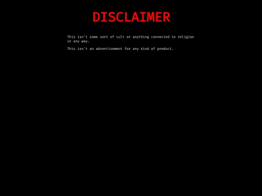 disclaimer screenshot