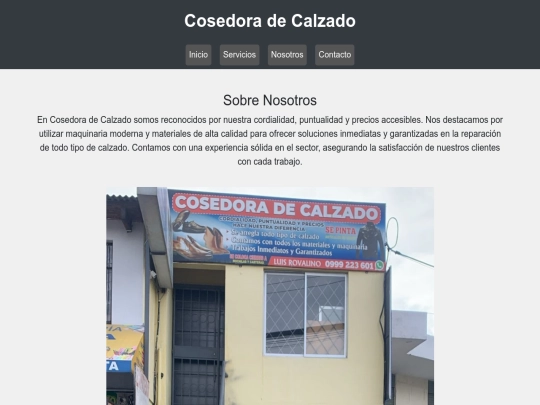 Zapateria/pages/nosotros screenshot