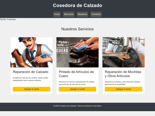 Zapateria/pages/servicios screenshot