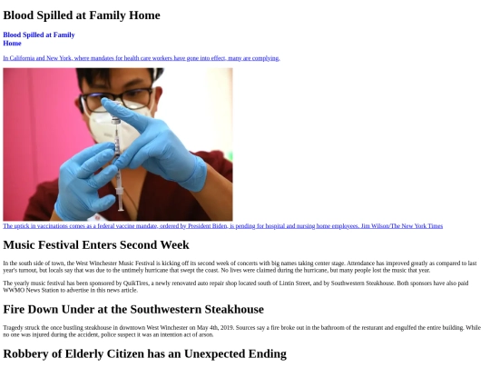 Frontpage screenshot
