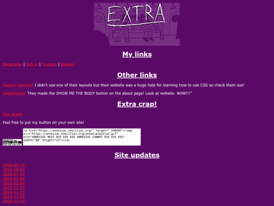 links screenshot