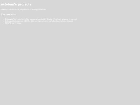 projects screenshot