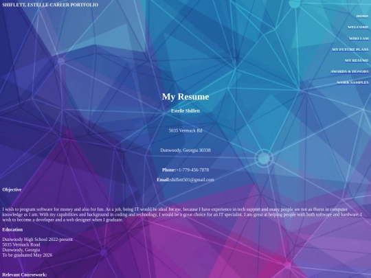myresume screenshot