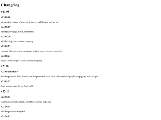 changelog screenshot