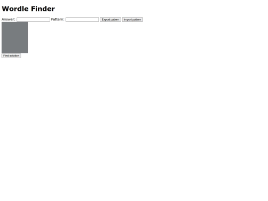 experiments/wordlefinder screenshot