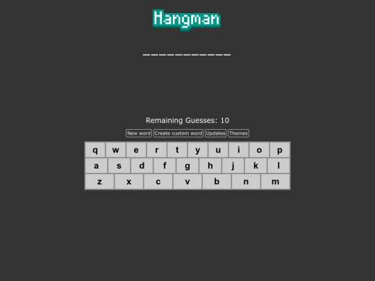 hangman screenshot