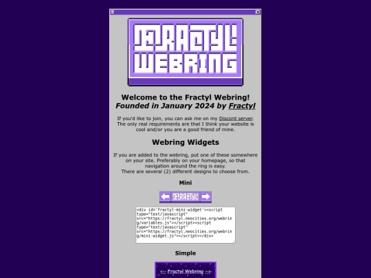 webring screenshot