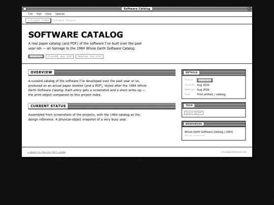 projects/details/software-catalog screenshot