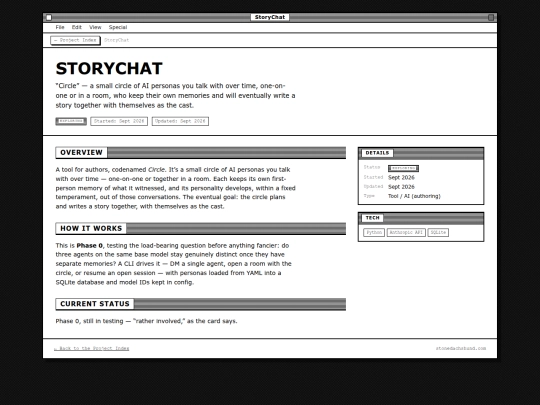 projects/details/storychat screenshot