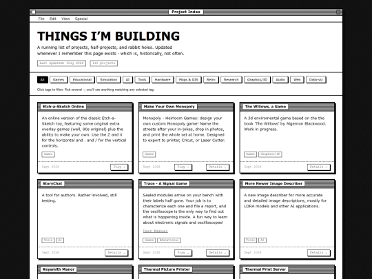 projects screenshot