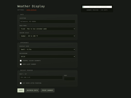 projects/weather/settings screenshot