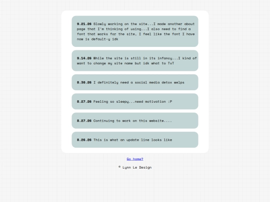 mini-blog screenshot