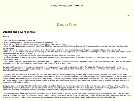 dengue screenshot