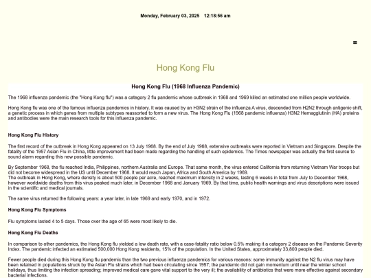 hongkongflu screenshot