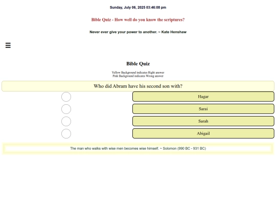 quiz screenshot