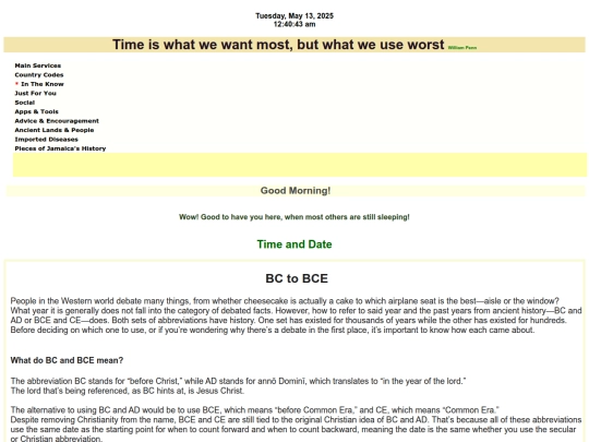 timeanddate screenshot