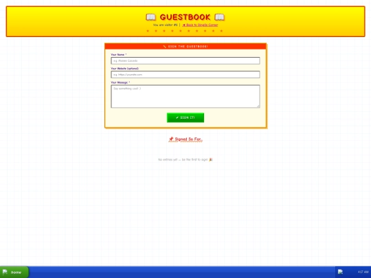 guestbook screenshot