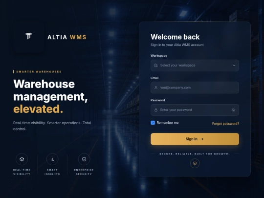 login screenshot