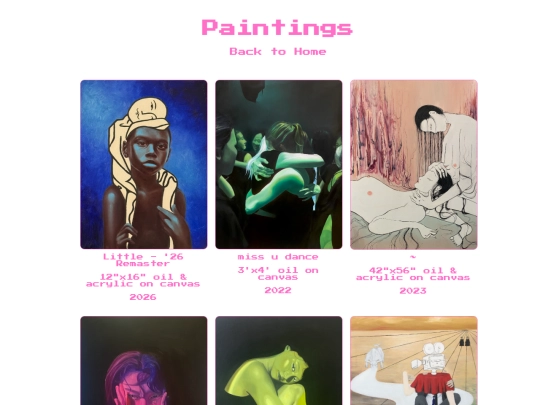 Portfolio Pages/paintings screenshot