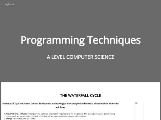 Techniques screenshot