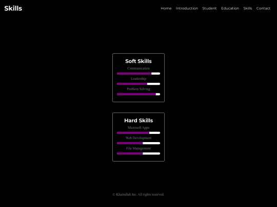 skills screenshot
