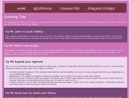 cookingtips screenshot