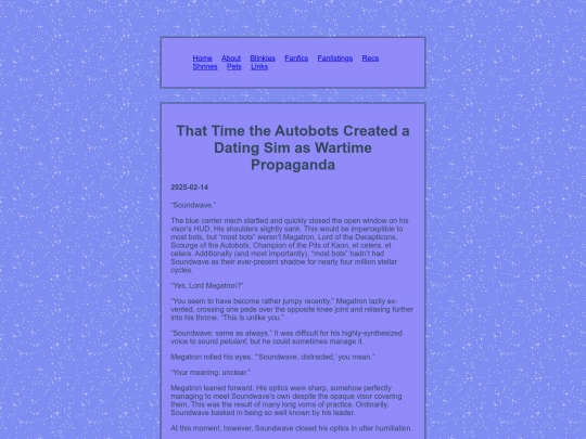 thattimetheautobotscreatedadatingsimaswartimepropaganda screenshot