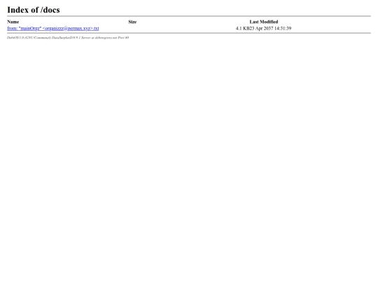 index screenshot
