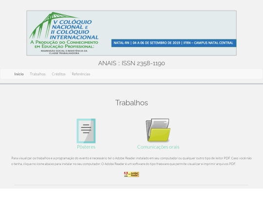 trabalhos screenshot