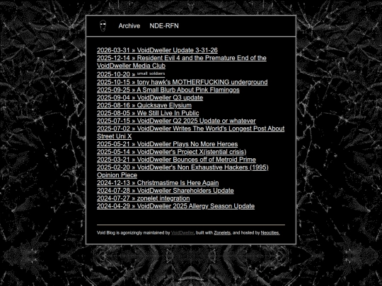 blog/archive screenshot