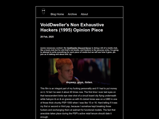 blog/posts/2025-02-20-VoidDwellers-Non-Exhaustive-Hackers-1995-Opinion-Piece screenshot