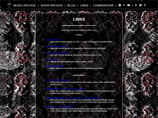 links screenshot