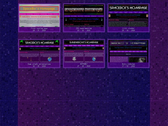 versions screenshot