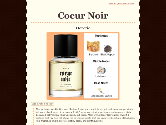perfume/coeurnoir screenshot
