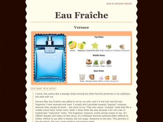 perfume/eaufraiche screenshot
