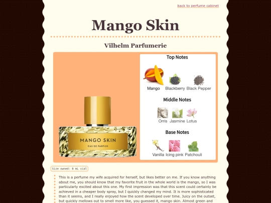perfume/mangoskin screenshot