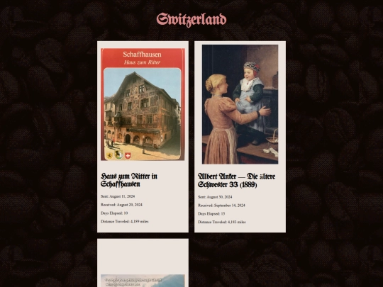 postcards/switzerland screenshot