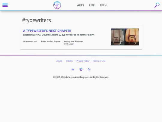 tags/typewriters screenshot