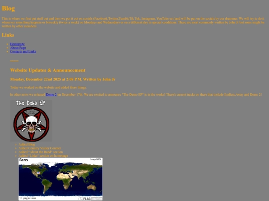 Blog screenshot