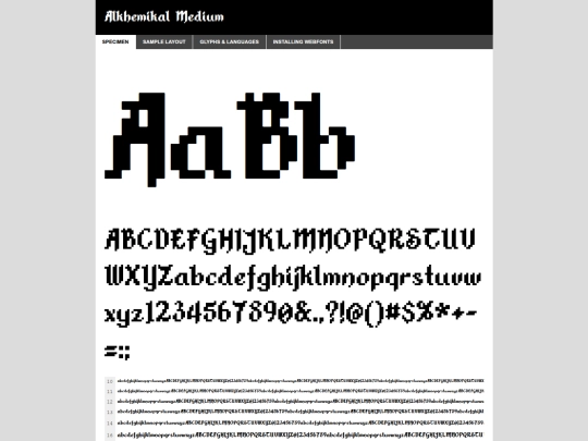font/alkhemikal-demo screenshot