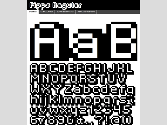 font/fipps-regular-demo screenshot