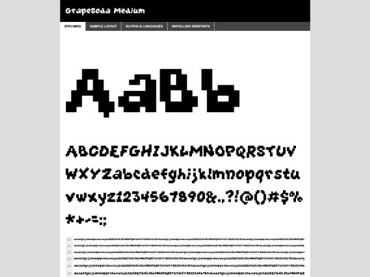 font/grapesoda-demo screenshot