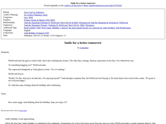 gallery/trigun fanfics/67297660 Smile for a better tomorrow - Lunarame (Teen And Up Audiences) screenshot