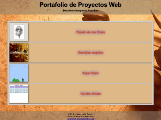 Menu screenshot