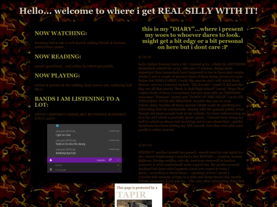 writing screenshot