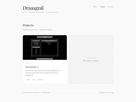 projects screenshot