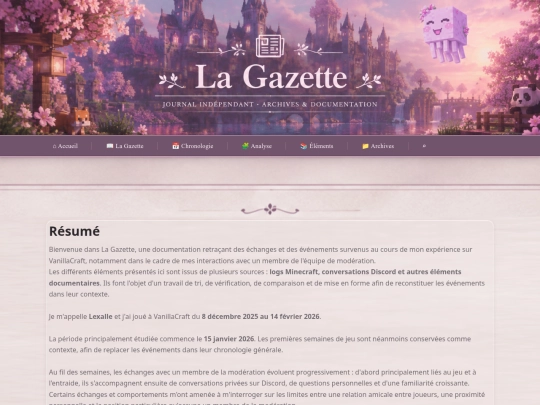 La Gazette screenshot
