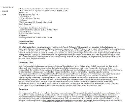 Impressum screenshot