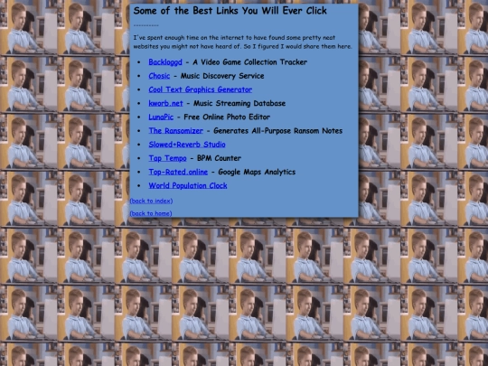 links screenshot