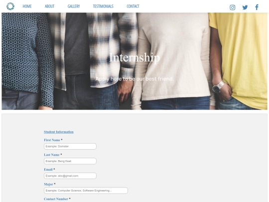 IA_Assignment/Internship Form screenshot